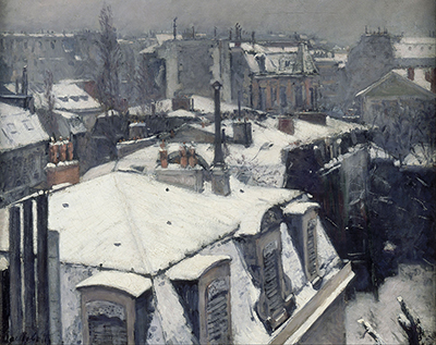 Vue de Toits (Effet de Neige) Gustave Caillebotte